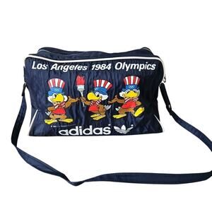 Vintage 1984 ADIDAS USA Olympic Committee Duffel Bag Los Angeles 1980s LA